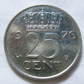 Нідерланди Нидерланды ^/--/^ Нідерланди 25 центів 1976 року #6 /--/ П /--/ 1114 ^_^^^ Нидерланды 25 центов 1976 года #6 /--/ П /--/ 1114 - фото фото фото