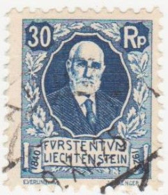 Малі Держави Європи Малые Государства Европы ^/--/^ Лихтенштейн 1925 г №  75 гашеная ^_^^^ Ліхтенштейн 1925 р. No 75 гашена - фото фото фото