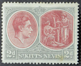 Інше Другое ^/--/^ Британские Колонии Сент-Китс и Невис Георг VI  1938 ^_^^^ Британські Колонії Сент-Кітс і Невіс Георг VI 1938 - фото фото фото