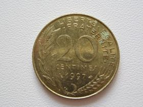 Франція Франция ^/--/^ Франция 20 сантимов 1997 года #9807 ^_^^^ Франція 20 сантимів 1997 року #9807 - фото фото фото