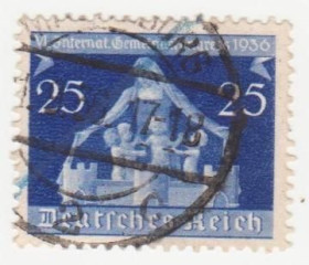 Третій Рейх (-) Третий Рейх (-) ^/--/^ Германия  ( Рейх) 1936 г. №  613 гашеная ^_^^^ Німеччина (Рейх) 1936 р. No 613 гашена - фото фото фото