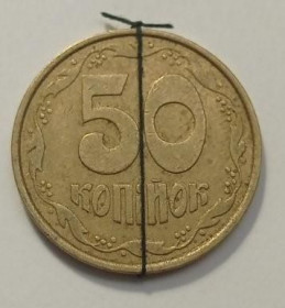 Інше Другое ^/--/^ Брак № 019. 50 копійок 1992 року. Поворот близько 60. ^_^^^ Нехватка No 019. 50 копеек 1992 года. Поворот около 60. - фото фото фото