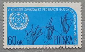 Польща Польша ^/--/^ Польша 1967 г - 5-й конгресс Всемирной федерации глухих, гаш ^_^^^ 1967 — 5-й конгрес Всесвітньої федерації глухих, гаш - фото фото фото