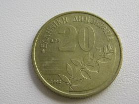 Греція Греция ^/--/^ Греция 20 драхм 1992 года #15736 ^_^^^ Греція 20 драхм 1992 року #15736 - фото фото фото