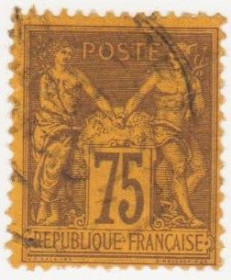 Франція Франция ^/--/^ Франция 1877 г.№ 84 гашеная ^_^^^ Франція 1877 р. No 84 гашена - фото фото фото