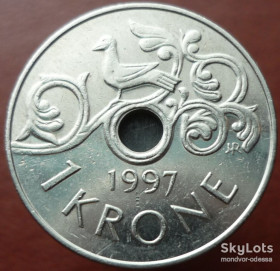 Норвегія Норвегия ^/--/^ Норвегия 1 крона 1997    5 /--/ н ^_^^^ Норвегія 1 крона 1997 5 /--/ н - фото фото фото