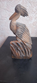 Статуетки, Скульптури, Фігурки, Фарфор Статуэтки, Скульптуры, Фигурки, Фарфор ^/--/^ Винтажная деревянная статуэтка «Пеликан», резная фигурка из дерева ^_^^^ Вінтажна дерев'яна статуетка «Пелікан», різьблена фігурка з дерева - фото фото фото