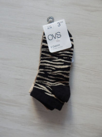 Шкарпетки Носки ^/--/^ Шкарпетки короткі 2 пари ovs беж +черн 39-41 арт. 3031 ^_^^^ Носки короткие 2 пары ovs беж +черн 39-41 арт. 3031 - фото фото фото