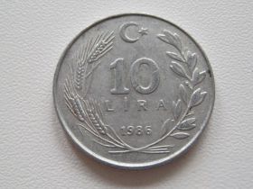 Туреччина Турция ^/--/^ Турция 10 лир 1986 года 15292 ^_^^^ Туреччина 10 лір 1986 року 15292 - фото фото фото