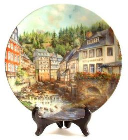 Інше Другое ^/--/^ * Тарелка коллекционная настенная  Германия - Rotes Haus zu Monschau  Seltmann  Vohenstrauss 1989 ^_^^^ Тарілка колекційна настінна Німеччина - Rotes Haus zu Monschau Seltmann Vohenstrauss 1989 - фото фото фото
