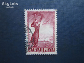 Угорщина Венгрия ^/--/^ Марка Угорщина 1950 пам&amp;apos;ятник транспорт авіація літак 20 філ гаш ^_^^^ Марка Венгрия 1950 памятник транспорт авиация самолет 20 фил гаш - фото фото фото