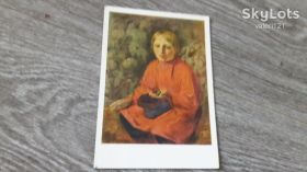 СРСР СССР ^/--/^ Открытка  СССР А.Г. Веницианов  Мальчик в красной рубахе  1963 /--/ г ^_^^^ Листівка СРСР А.Г. Веніціанов Хлопчик в червоній сорочці 1963 /--/ р - фото фото фото