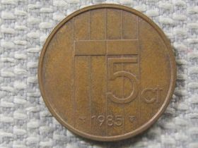 Нідерланди Нидерланды ^/--/^ Нидерланды 5 центов 1985 года #3926 ^_^^^ Нідерланди 5 центів 1985 року #3926 - фото фото фото