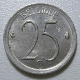 Бельгія Бельгия ^/--/^ Бельгія 25 сантимів 1972 року Belgique 42367 ^_^^^ Бельгия 25 сантимов 1972 года Belgique 42367 - фото фото фото