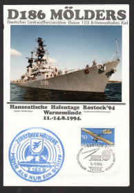 Тематичні колекції Тематические коллекции ^/--/^ Флот . Германия  1994 г - D 186  - судовой штамп  - 3 скана ^_^^^ Німеччина 1994 р - D 186 - судновий штамп - 3 скана - фото фото фото