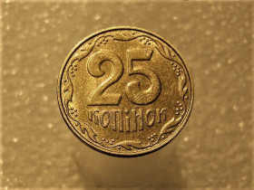 Обігові Обиходные ^/--/^ 25 копійок 2008 рік Україна &amp;quot; Штемпельний Блиск &amp;quot;   (483+) ^_^^^ 25 копеек 2008 год Украина &amp;quot; Штемпельный Ближний &amp;quot; (483+) - фото фото фото