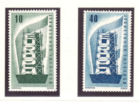 НДР, ФРН ГДР, ФРГ ^/--/^ Германия  1956 г  MNH  - EUROPA CEPT - ^_^^^ Німеччина 1956 MNH - EUROPA CEPT - фото фото фото