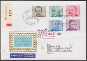 Європа Европа ^/--/^ Швейцария 1971 МЕДИЦИНА НАУКА УЧЁНЫЕ ВРАЧИ ДОКТОРА ЛЕЧЕНИЕ БОЛЕЗНИ ПОРТРЕТЫ КПД Mi.955-959 ^_^^^ Швейцарія 1971 Медицина Наукові лікарі доктора портрети ККД Mi.955-9 - фото фото фото