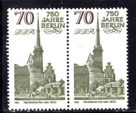 НДР, ФРН ГДР, ФРГ ^/--/^ ГДР / DDR   1986 г MNH - пара - 750 лет , Берлин - ^_^^^ НДР / DDR 1986 MNH - пара - 750 років, Берлін - - фото фото фото