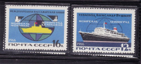СРСР - СССР - ^/--/^ ZM  СССР 1966 г MNH - флот , пассажирская линия ЛЕНИНГРАД - МОНРЕАЛЬ - ^_^^^ ZM СРСР 1966 р MNH - флот, пасажирська лінія Ленінгард - Монреаль - - фото фото фото