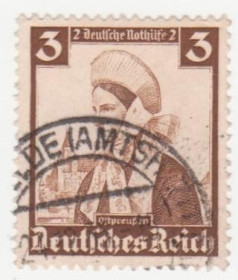Третій Рейх (-) Третий Рейх (-) ^/--/^ Германия   ( Рейх) 1935 г. №  581 гашеная ^_^^^ Німеччина (Рейх) 1935 р. No 581 гашена - фото фото фото