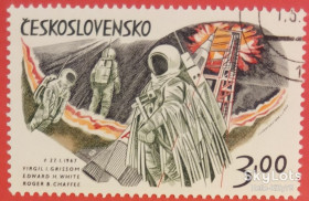 Чехословаччина Чехословакия ^/--/^ Чехословакия 1973 космос США погибшие астронавты Mi 2135 ^_^^^ 1973 — Космос США загиблі астронавти Mi 2135 - фото фото фото