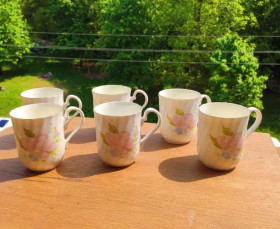 Інше Другое ^/--/^ 6 шт чашки чайные  прозрачный фарфор -- Romanian Porcelain Ceroc ^_^^^ 6 шт чашки чайні прозорий фарфор - Romanian Porcelain Ceroc - фото фото фото