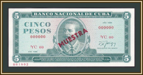 Карибський басейн Карибский бассейн ^/--/^ Куба 5 песо 1986 P-103  (103 /--/ cs) UNC ^_^^^ Куба 5 песо 1986 P-103 (103 /--/ cs) UNC - фото фото фото