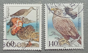 Фауна Фауна ^/--/^ Германия 1991 г - Исчезающие виды морских птиц, гаш, 4 шт  (см.фото) ^_^^^ Німеччина 1991 - Зникаючі види морських птахів, гаш - фото фото фото