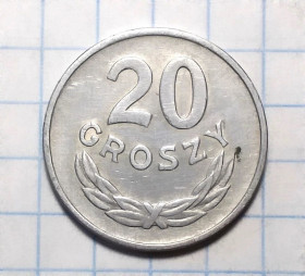- року - года ^/--/^ Польша 20 гроши 1949 алюминий ^_^^^ Польща 20 гроші 1949 алюміній - фото фото фото