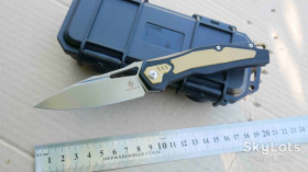 Ножі, мультітули Ножи, мультитулы ^/--/^ Alpha miu AY-T-24054 Titanium, N /--/ 690 /--/ CO-PM Stonewash, Flipper, Ball Bearing, Outdoor, Tactical, EDC, Frame Lock ^_^^^ Alpha miu AY-T-24054, N /--/ 690 /--/ CO-PM Stonewash, Реплика, Flipper, Ball Bearing, Outdoor, Tactical, EDC, Frame Lock - фото фото фото