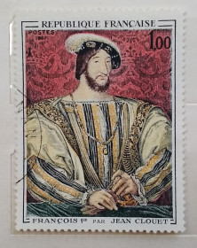 Мистецтво Искусство ^/--/^ Франция 1967 г - Портрет Франциска 1  (1494-1547) работы Клуэ  (1475-1541), гаш ^_^^^ Франція 1967 р - Портрет Франциска 1 (1494-1547) роботи Клуе (1475-1541), гаш - фото фото фото