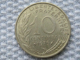 Франція Франция ^/--/^ Франция, 10 сантимов 1976 года #1352 ^_^^^ Франція, 10 сантимів 1976 року #1352 - фото фото фото