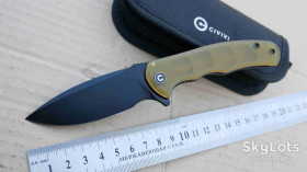 Ножі, мультітули Ножи, мультитулы ^/--/^ Civivi Mini Praxis C /--/ 18026 /--/ C-5, Ultem, D /--/ 2 Blackwash, Caged Ceramic Ball Bearing, Flipper, Outdoor, EDC, Liner Lock - фото фото фото