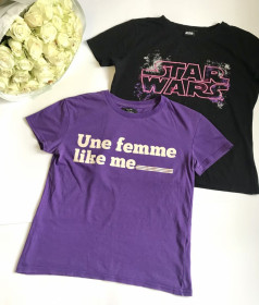 Футболки Футболки ^/--/^ Футболки Котонові Star Wars Чорна/ Фіолетова. S розмір ^_^^^ Футболки Котоновые Star Wars Черная/ Фиолетова. S размер - фото фото фото