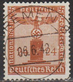 Третій Рейх (-) Третий Рейх (-) ^/--/^ 1942 - Рейх - Службова марка - Орел 24 Mi.163 _40,0 € ^_^^^ 1942 - Рейх - Служебная марка - Орел 24 Mi.163 _40,0 € - фото фото фото
