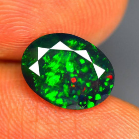 Опал Опал ^/--/^ Черный опал 1.26 Ct   9.80 x 7.40 x 4.06 MM ^_^^^ Чорний опал 1.26 Ct 9.80 x 7.40 x 4.06 MM - фото фото фото