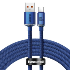 Кабелі Кабели ^/--/^ Кабель Baseus Crystal Shine USB 2.0 to Type-C 100 /--/ W 2 /--/ M Синий (CAJY /--/ 000503) ^_^^^ Кабель Baseus Crystal Shine USB 2.0 to Type-C 100 /--/ W 2 /--/ M Синій (CAJY /--/ 000503) - фото фото фото