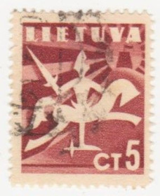 Балтійські країни Балтийские страны ^/--/^ Литва 1940 г №  441 гашеная ^_^^^ Литва 1940 р. No 441 гашена - фото фото фото