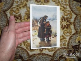 СРСР СССР ^/--/^ Бабушка и внучка Худ.И.Творожников_ 1963 /--/ г. ^_^^^ Бабуся і внучка Худ. Творожників 1963 /--/ р. - фото фото фото
