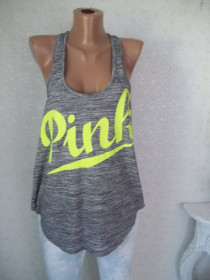 Футболки Футболки ^/--/^ Prom              ( 44 / 46 р ) victoria secret pink женская  майка  футболка Victoria&amp;apos;s Secret Оригинал  Б / У ^_^^^ Prom ( 44 / 46 р ) victoria secret pink жіноча майка футболка Victoria &amp;apos;s Secret Оригінал Б / У - фото фото фото