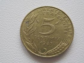 Франція Франция ^/--/^ Франция 5 сантимов 1987 года #16071 ^_^^^ Франція 5 сантимів 1987 року #16071 - фото фото фото