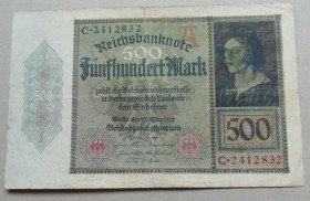 Німеччина Германия ^/--/^ Германия 500 марок 1922 ^_^^^ Німеччина 500 марок 1922 - фото фото фото