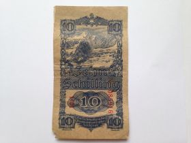 Австрія Австрия ^/--/^ АВСТРИЯ 10 шиллингов 1945 год 2-й выпуск ^_^^^ 10 шилінгів 1945 2-й випуск - фото фото фото