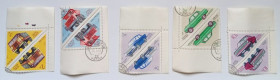 СРСР - СССР - ^/--/^ СССР 1971 Автомобили, грузовики, сцепки с полями, гашеные (I) ^_^^^ СРСР 1971 Автомобілі, вантажівки, зчеплення з полями, гашені (I) - фото фото фото