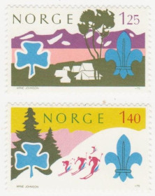 Скандинавія Скандинавия ^/--/^ Норвегия 1975 г.№ 721‑722 ** серия ^_^^^ Норвегія 1975 р. No 721-722 ** серія - фото фото фото