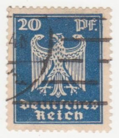 Веймарська республіка Веймарская республика ^/--/^ Германия   ( Рейх) 1924 г. №  356 гашеная ^_^^^ Німеччина (Рейх) 1924 р. No 356 гашена - фото фото фото