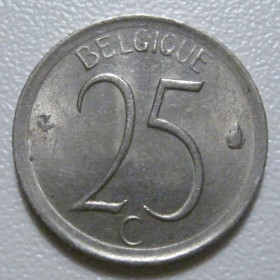 Бельгія Бельгия ^/--/^ Бельгія 25 сантимів 1972 року BELGIQUE #39673 ^_^^^ Бельгия 25 сантимов 1972 года BELGIQUE #39673 - фото фото фото
