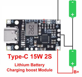 Плати Платы ^/--/^ BMS Type-C 15 Вт Модуль зарядки 2 /--/ S 8.4 /--/ V 1.5 /--/ A li-ion литиевых батарей с балансировкой поддержка быстрой зарядки        (QC)  плата ^_^^^ BMS Type-C 15 Вт Модуль зарядки 2 /--/ S 8.4 /--/ V 1.5 /--/ A li-ion літієвих батарей з балансуванням підтримка швидкої зарядки (QC) плата - фото фото фото