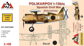 : : ^/--/^ AMG 48323 Поликарпов И-15 бис ВВС Испании   (националисты), 1/48 масштаб ^_^^^ AMG 48323 Полікарпов І-15 біс ВПС Іспанії (націоналісти), 1/48 масштаб - фото фото фото